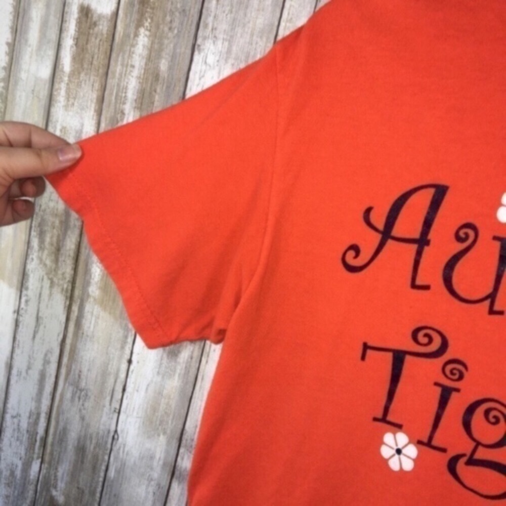Auburn Tigers Floral Script Tee Orange Women’s Medium NCAA Shirt - Picture 4 of 4